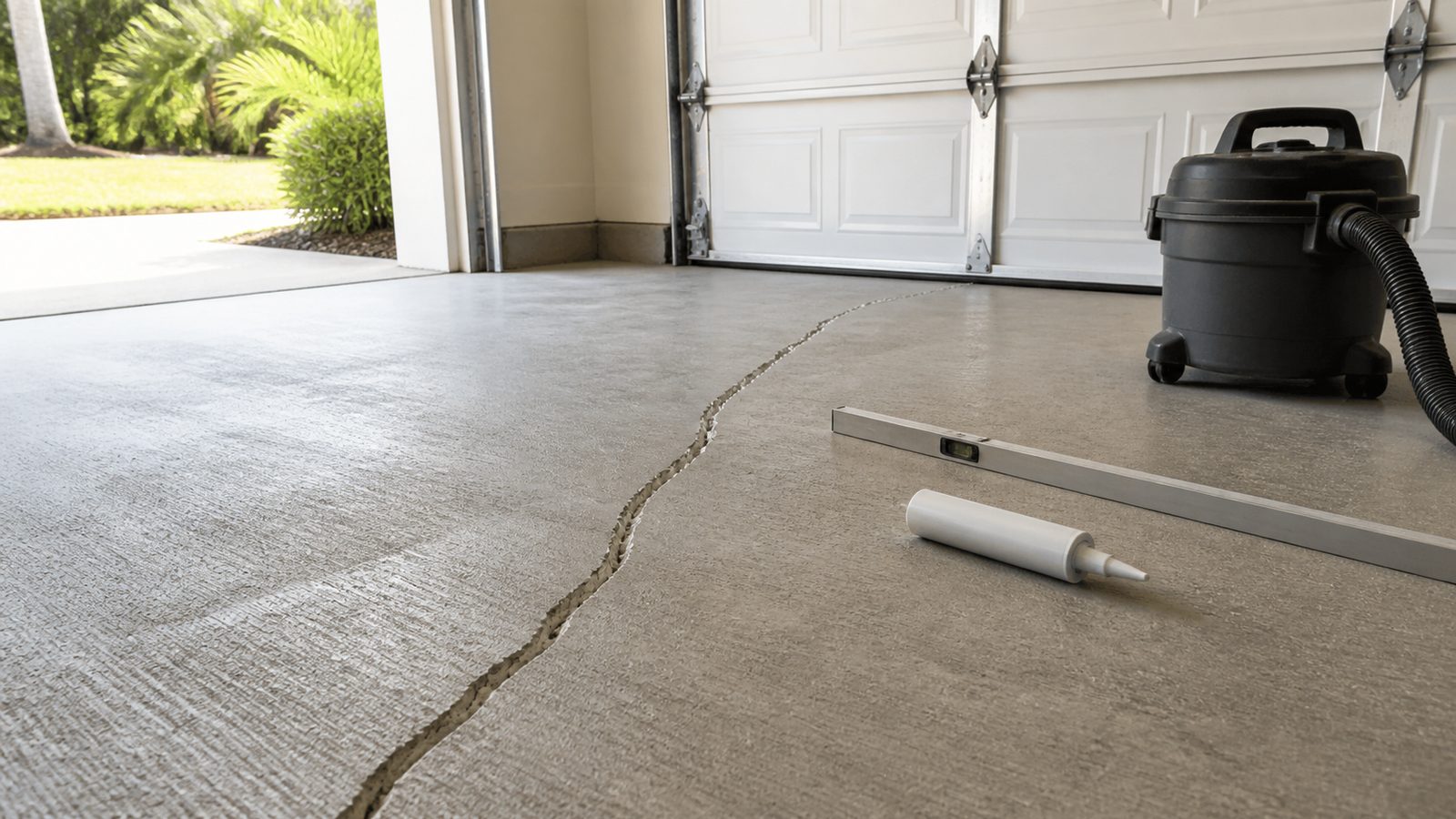 Concrete floor condition prepared for assessment before a finish is added